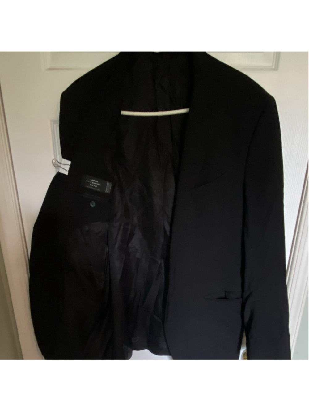 Banana Republic Men’s Black Worsted Wool Modern Fit 2-Button Notch Blazer 42R - Picture 4 of 10